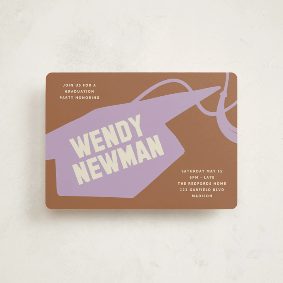 Capped Petite Graduation Party Invitations By Inkblot Design