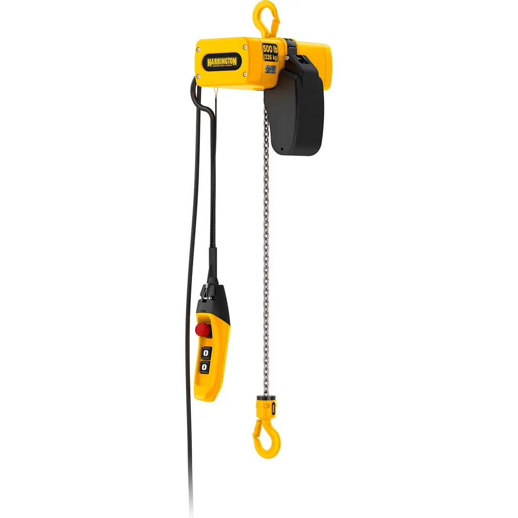 Harrington Sem Mini Electric Chain Hoist 1/4 Ton Capacity 10 Ft Lift 12 Fmp 230v