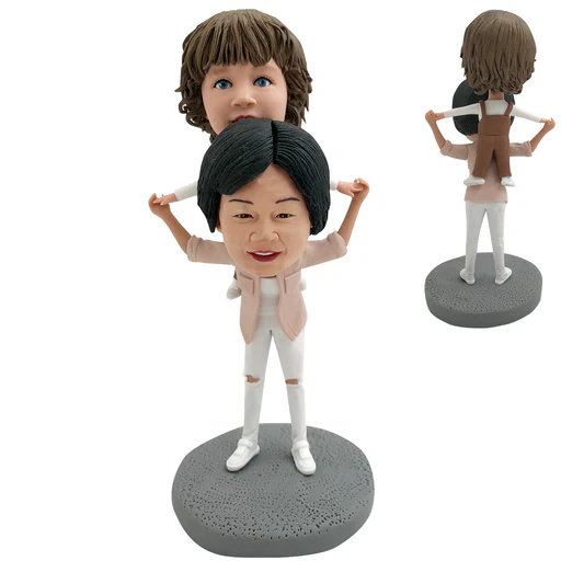 Custom Bobblehead Doll For Mother And Son
