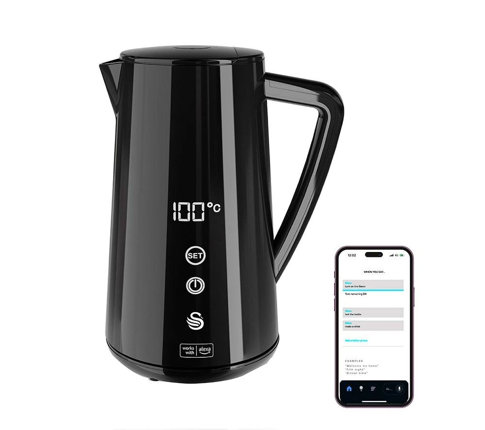 Swan Sk14650blkn Smart Jug Kettle - Black