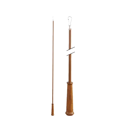 Finestra Baton With Plastic Attachment - Pecan/60"