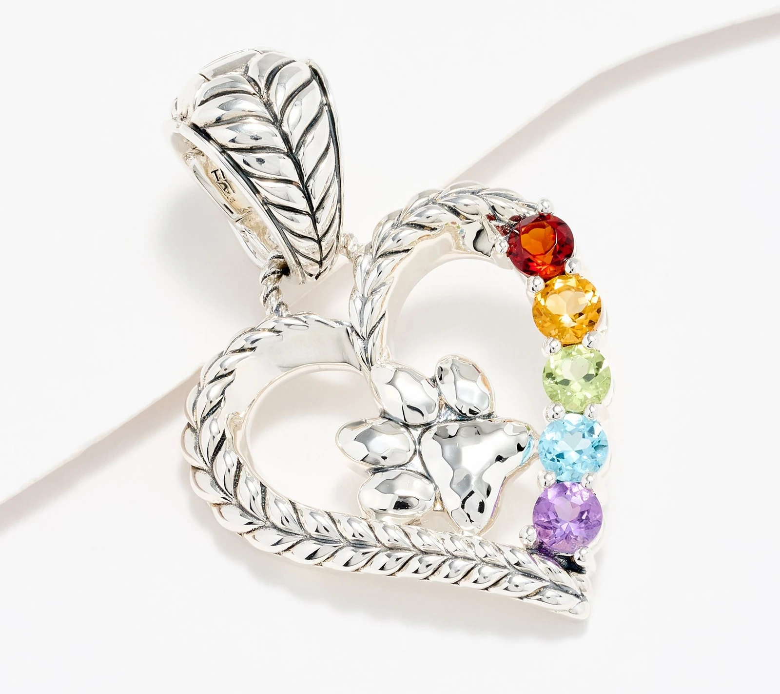 Jai Sterling Silver Rainbow Bridge Paw Enhancer