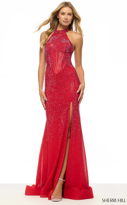 Sherri Hill 57711 Dress - Bright Fuchsia