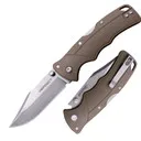Cold Steel Csflc3cpssfdez Verdict 3 In Folding Clip Point Plain Stonewashed 4116 Ss Blade/brown Gfn Handle Includes Belt Clip