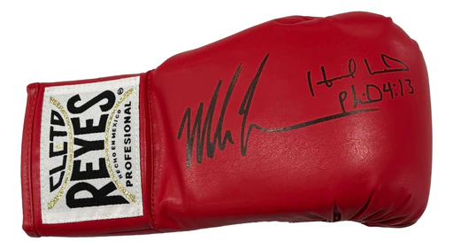 Mike Tyson Evander Holyfield Signed Right Hand Red Cleto Reyes Boxing Glove Jsa