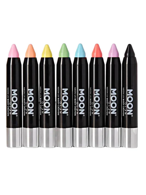 Moon Glow Pastel Neon Uv Body Crayons - Pastel Yellow