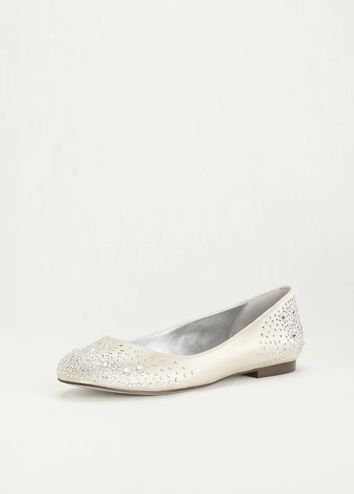 Nina Ballet Flat With Scattered Crystals