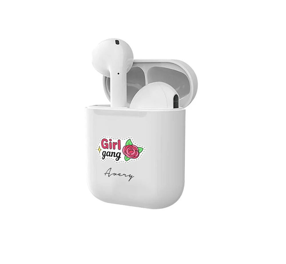 Personalised Girl Gang Smart Earbuds - Black/black