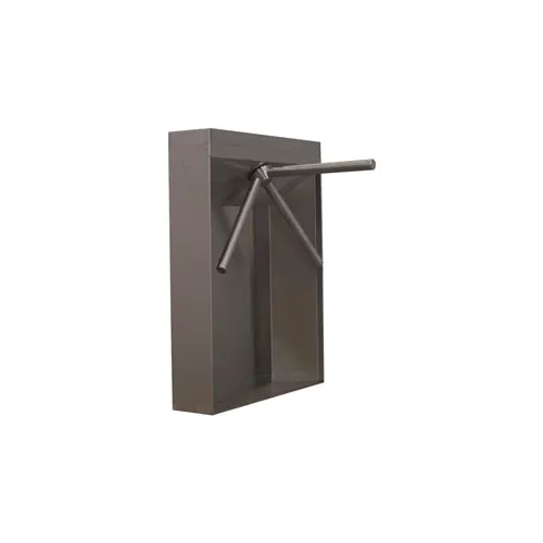 3-arm Mechanical Turnstile Right Handed W/ Locked Exit - Stainless Steel Cabinet