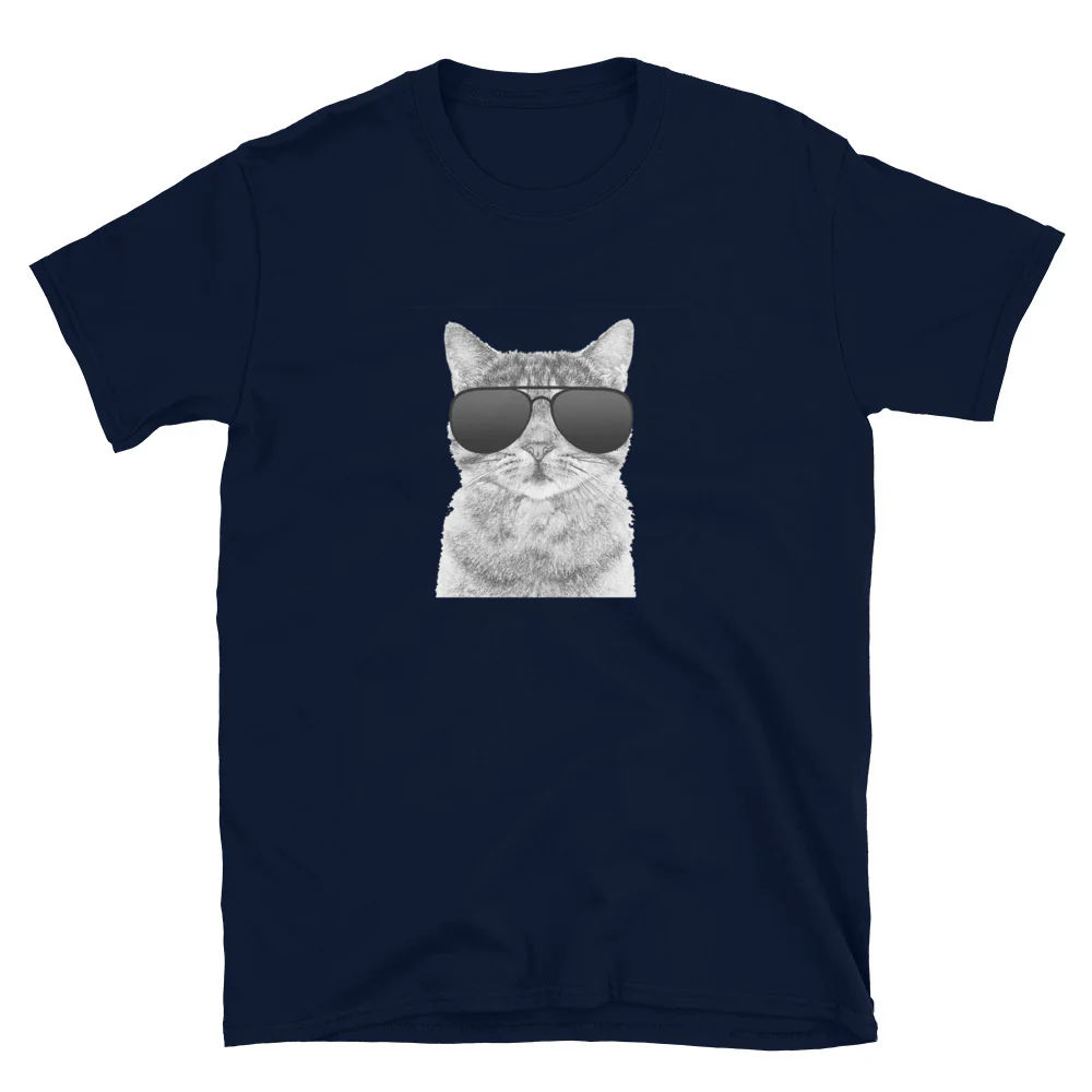 Cool Cat T-shirt - Navy/3xl
