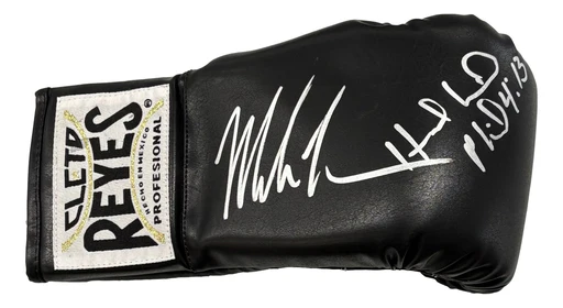 Mike Tyson Evander Holyfield Signed Rh Black Cleto Reyes Boxing Glove Jsa