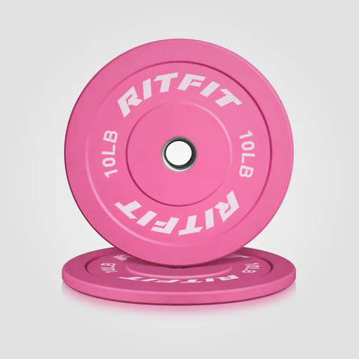 Ritfit Pink Weight Plates Olympic Bumper Plates Weight Plates Fit 2" Barbells - 170lb Set
