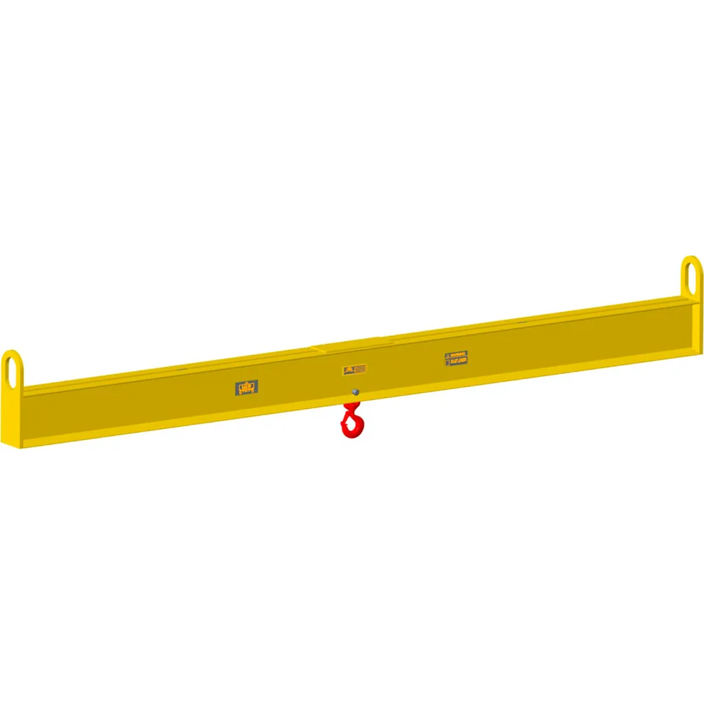 M&w 10' Twin Hoist Lift Beam, Yellow - 15000 Lb. Capacity