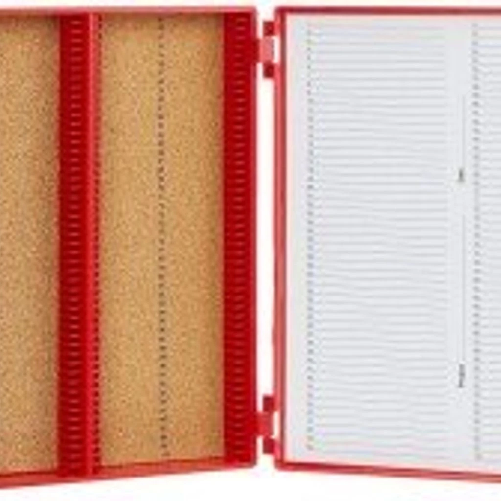 Heathrow Scientific Hs15994c 100 Place Premium Microscope Slide Box, Cork, Red