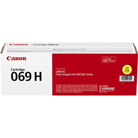 Canon 069 High Capacity Toner Cartridge For Lbp674c And Color Imageclass Mf750c Series, Yellow