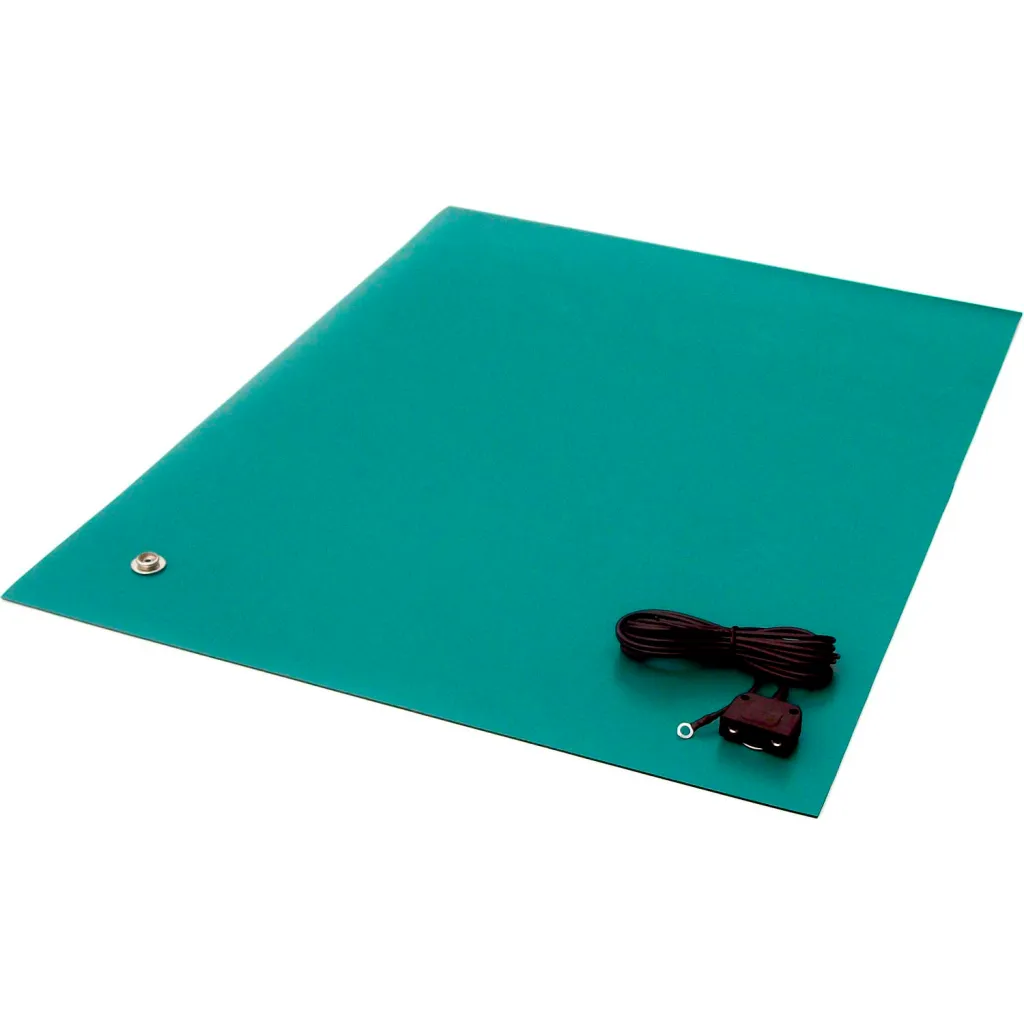Transforming Tech Mt4500 Series Esd Rubber Matting, 0.080" Thick, 24"x48", Green