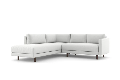Abbot Bench Seat Sectional With Bumper (138" X 108",bumper On Right,37") - Performance/california Cush Package 1/solid White Oak