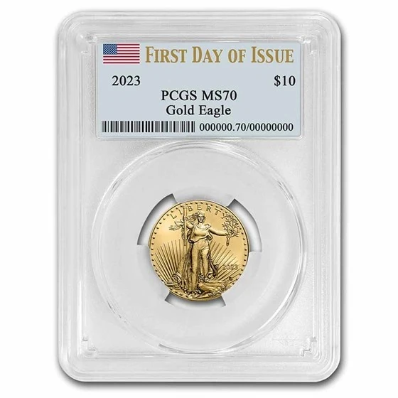 2023 1/4 Oz American Gold Eagle Ms-70 Pcgs (first Day Of Issue)