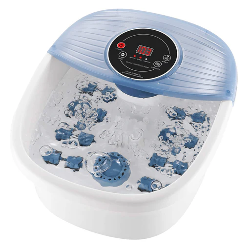 Naipo Spa18 Foot Spa Bath Massager With Heat Bubbles Vibration 3 In 1 Function, 16 Massage Rollers