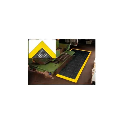 Notrax Diamond Flex-lok Anti Fatigue Drainage Mat 1 Thick 4 X 6 Black Yellow