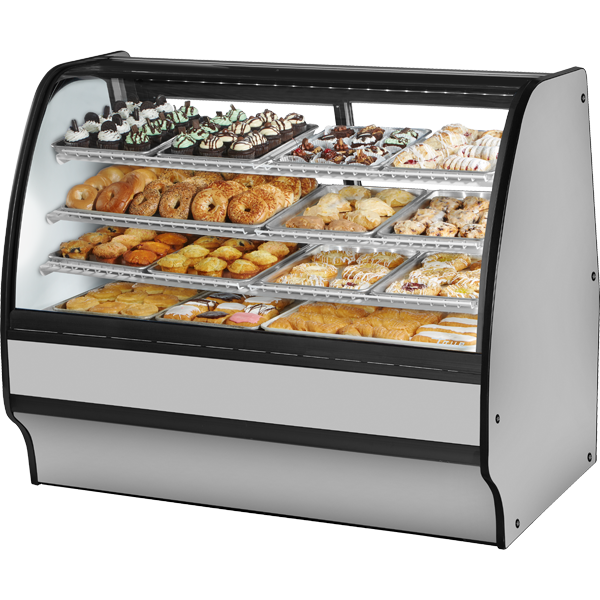 Tgm-dc-59-sc/sc-s-w Fixed Front Curved Glass Solid Colored End Dry Case