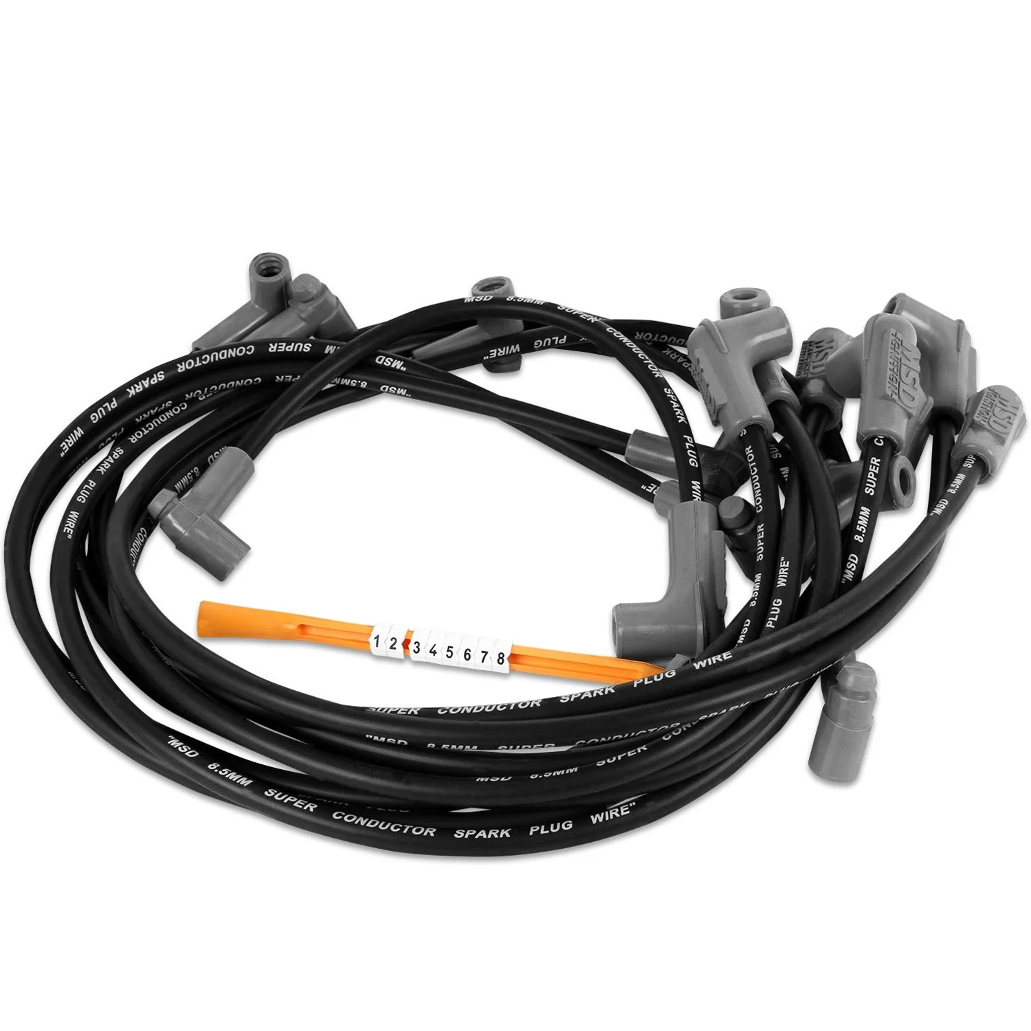 Msd Ignition 31543 8.5 Mm Super Conductor Wire Set For Small Block Chevy Sprintcar, Close Fit [black]