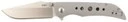 Crkt 6135 Oxcart 3.05 Fold Plain Satin Aus-8a Ss Blade/brushed Stainless Steel Handle Includes Pocket Clip, Knife