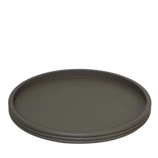 Scala Large Round Dark Brown Tray