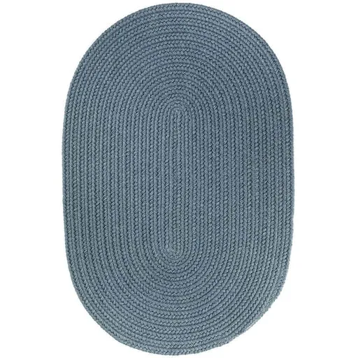 Maui Indoor Outdoor Solid Braided Rug - Ocean Blue - Runner/2' X 6'