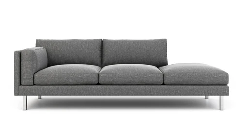 Skinny Fat Sofa With Bumper (extra Deep) (65", Bumper On Right) - Kravet/down Alternative/espresso
