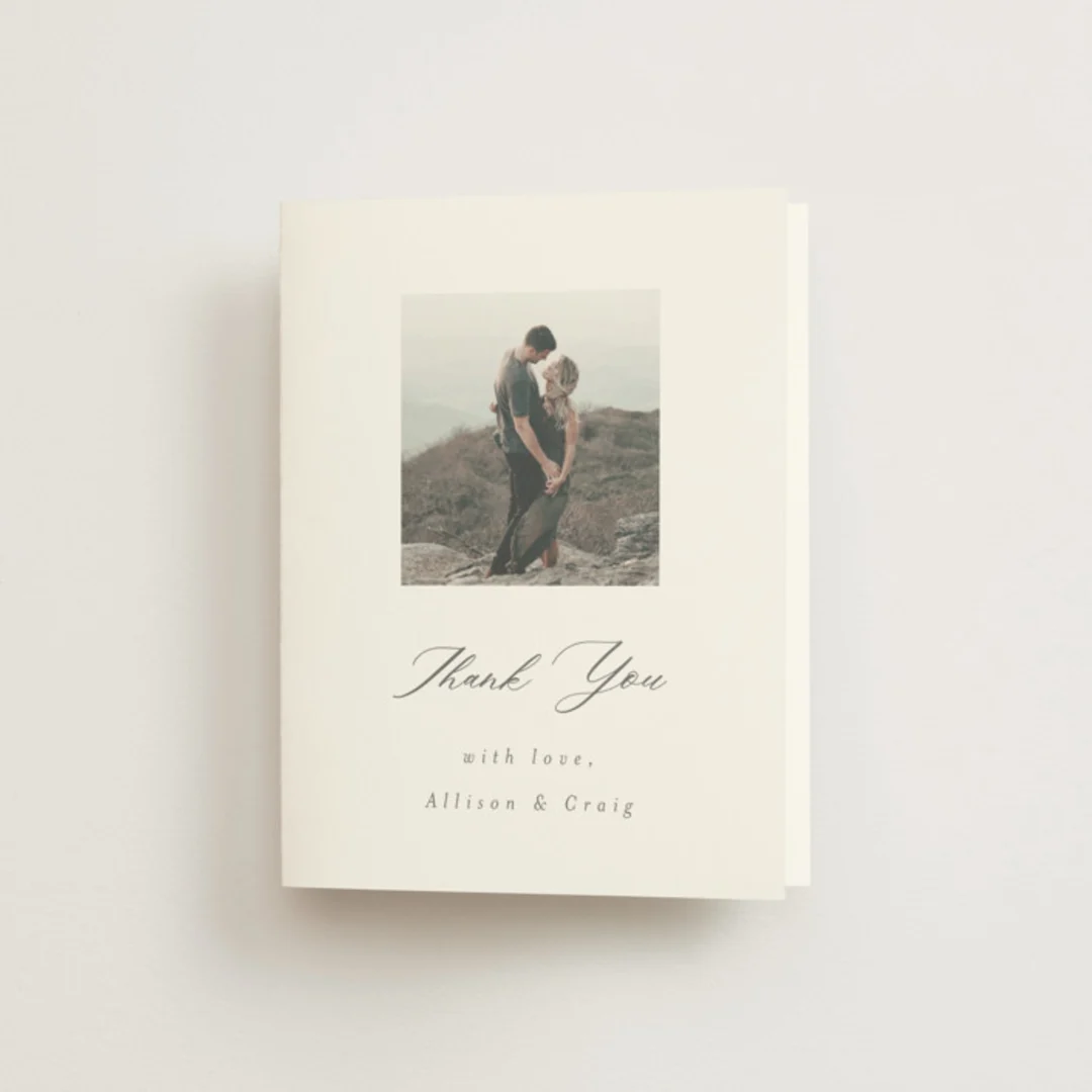 Rustic Barn Folded Wedding Thank You Cards