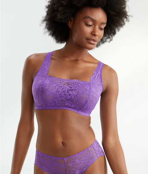 The Show Off Lace Cami Bra - Passion Purple/34/b