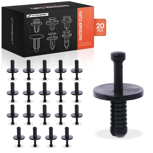 20 Pcs 6.3mm Nylon Black Interior Trim & Engine Intake Duct Retainer Clips For 2001-2006 Bmw M3