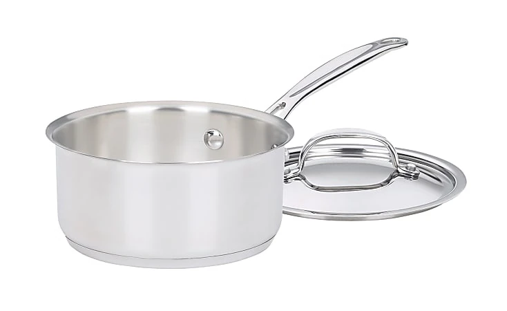 Chef's Classic Saucepan With Cover, 1 Quart, Stainless Steel