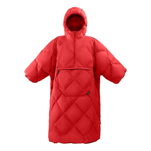Atepa Murano 350 Honcho Poncho Water-resisitant Blanket Cloak Cape With Hat - Red
