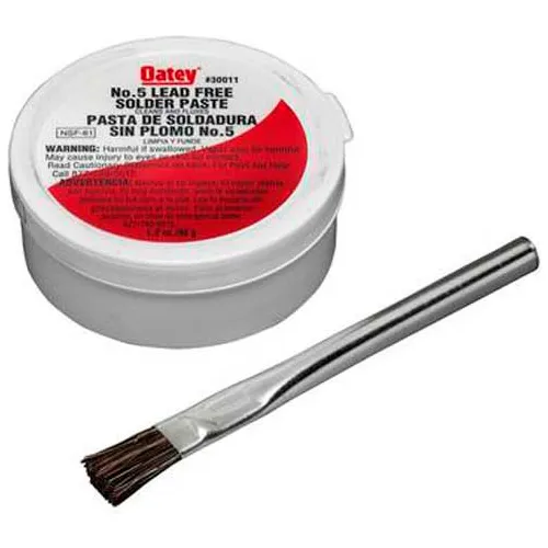 Oatey 53017 No. 5 Paste Flux W/ Brush - Carded 1.7 Oz. - Pkg Qty 12