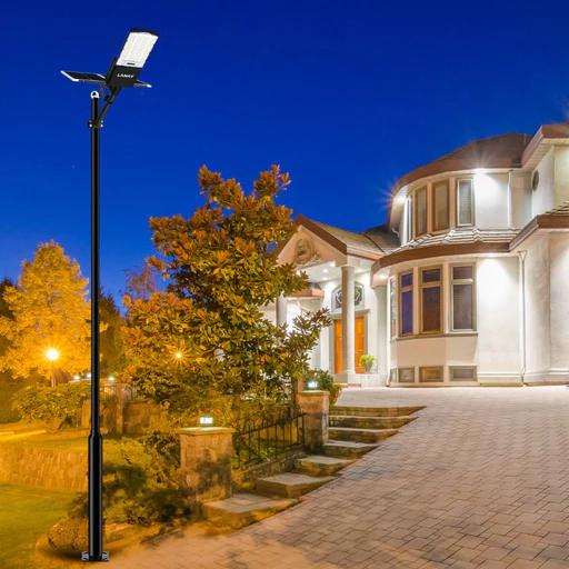 1800w Solar Street Light With 20ft /16ft Pole - 1500w Light +20ft Pole