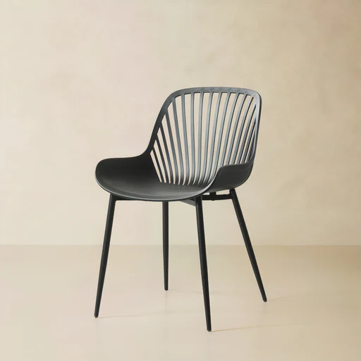 Pearl Plastic Chair, Black