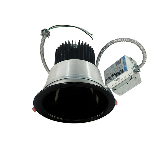 Nora Ncr2-8145 8" Led Sapphire Ii Retrofit Open Reflector, 60w, Self Flanged, 120-277v Input, 0-10v Dimming - 4000k/spot/clear Diffused