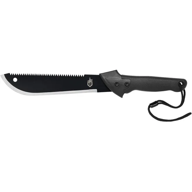 Gerber Gator Black Black Machete Jr Serrated Edge Drop Point