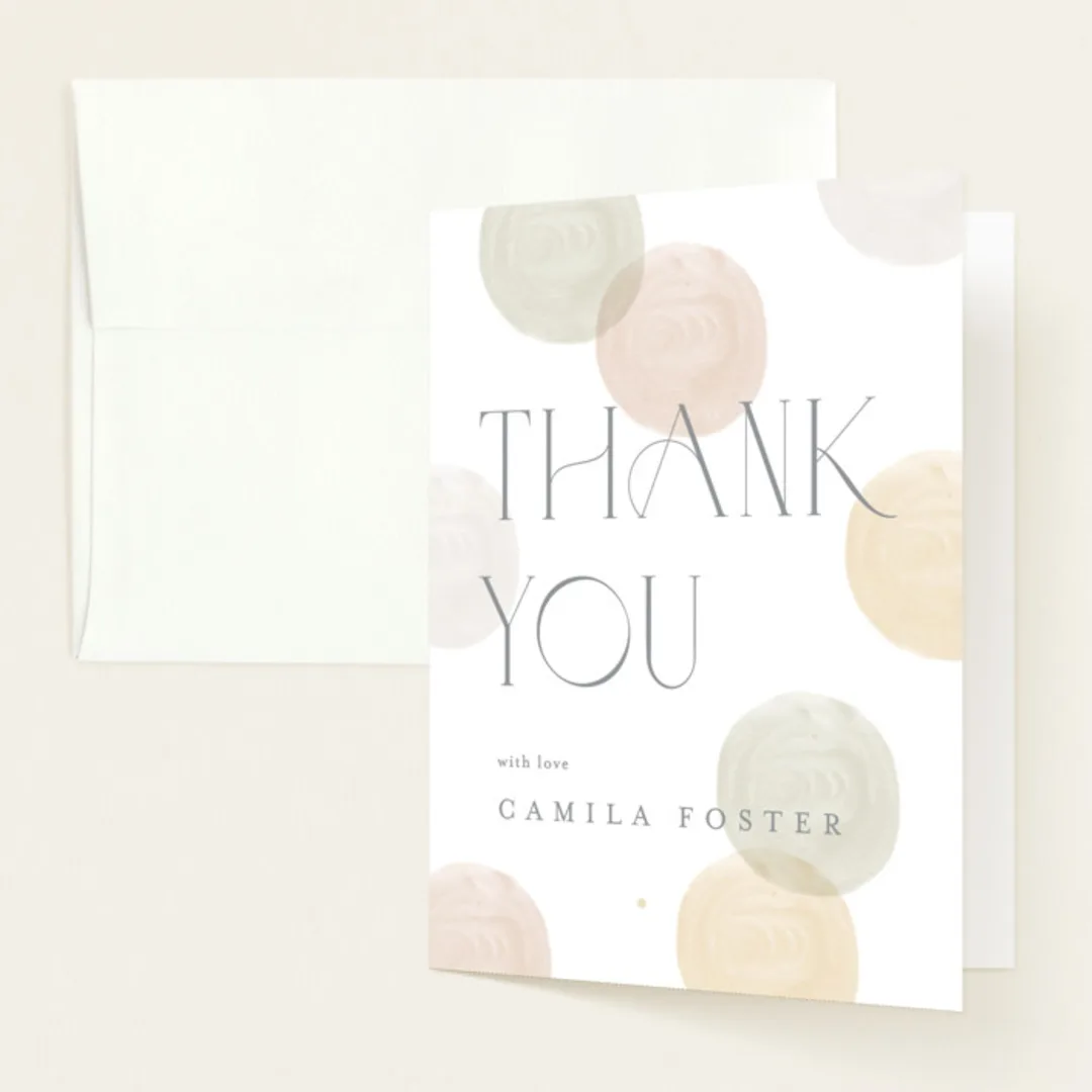 Polka Dot Party Baby Shower Thank You Cards