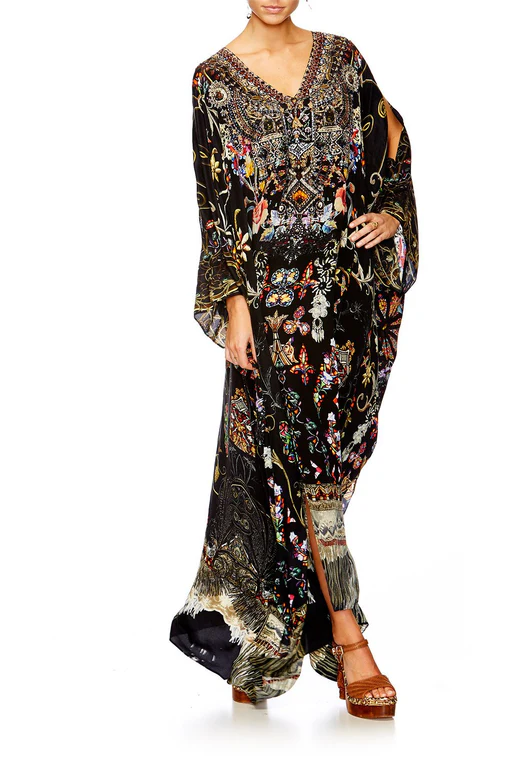 Slit Front & Sleeve Kaftan Dancing In The Dark