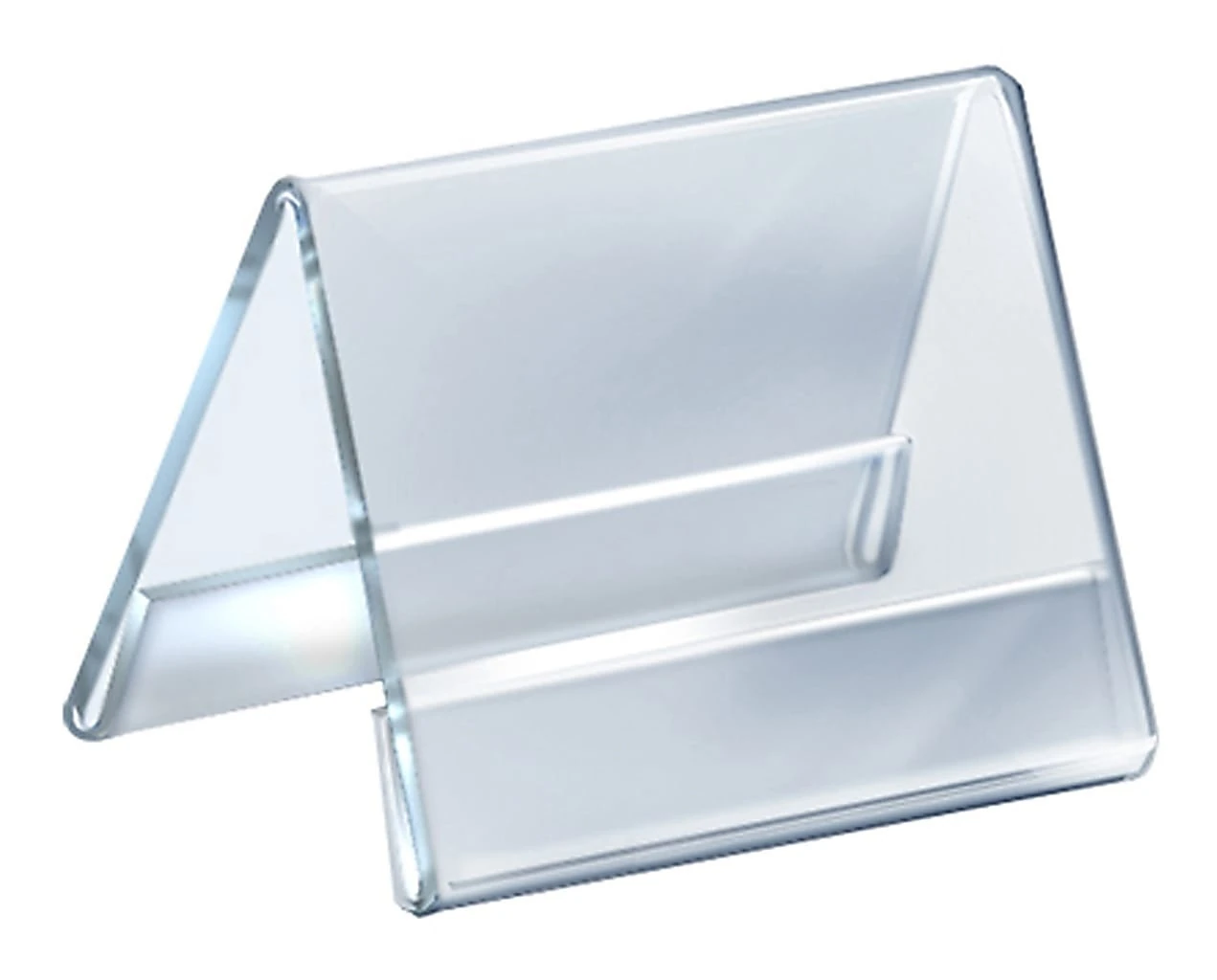 Acrylic Horizontal 2-sided Nameplates, 4-1/4"h X 5-1/2"w X 3"d, Clear, Pack Of 10