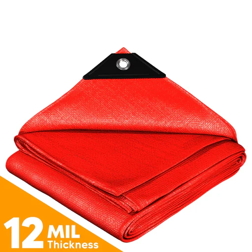 Red Poly Tarps - Volume Discounts - 12' X 16' - Case Of 5