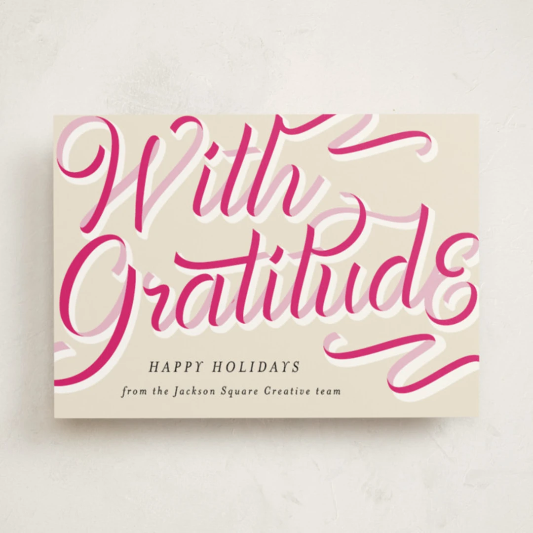 Ribbon Greeting Business Holiday Cards By Ak Graphics