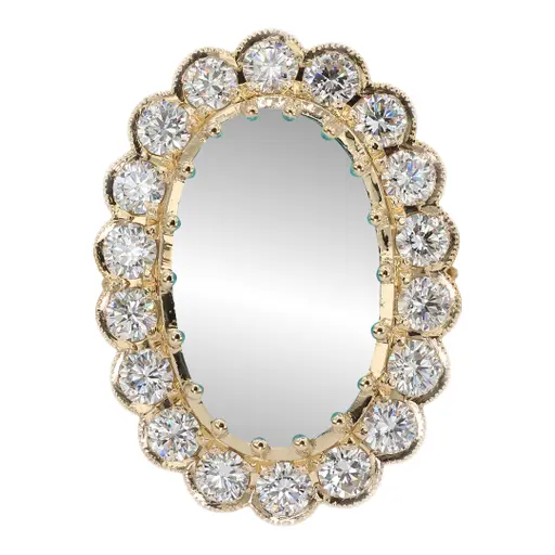 Persian Turquoise Diamond Ring Women Size 7 18k Yellow Gold Glam Luxe, Size 7