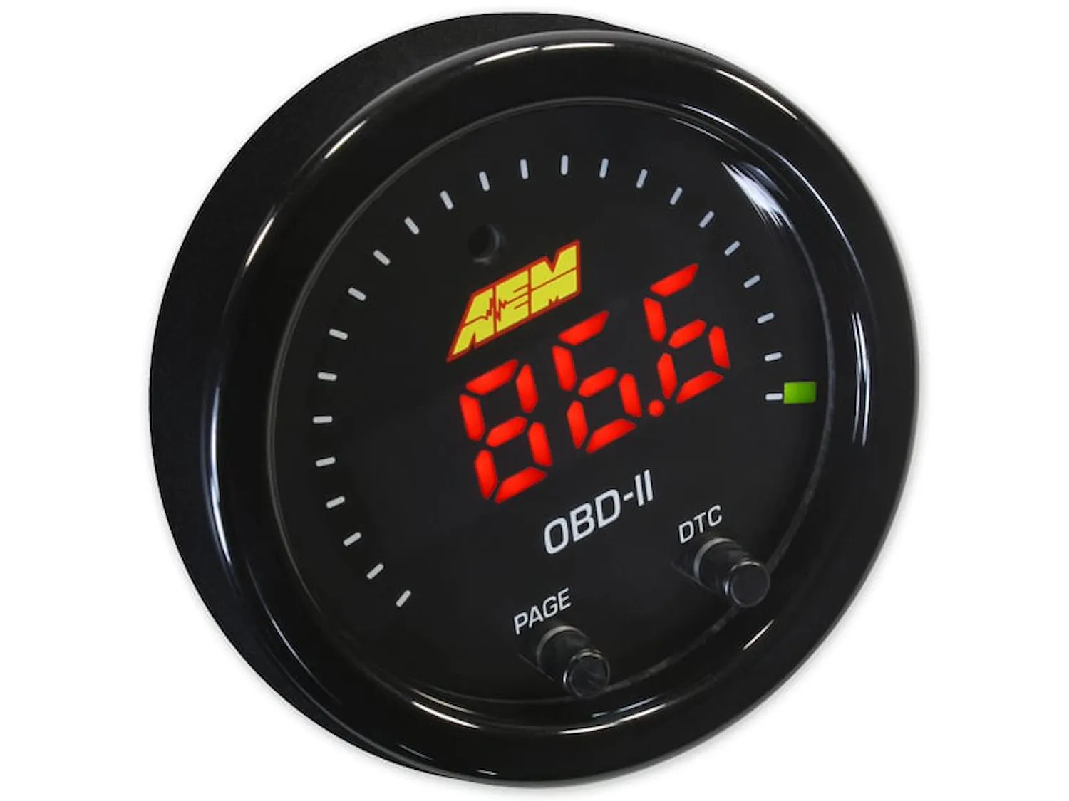 Aem Electronics X-series Obdii Gauge Black Bezel With Black Faceplate 30-0311