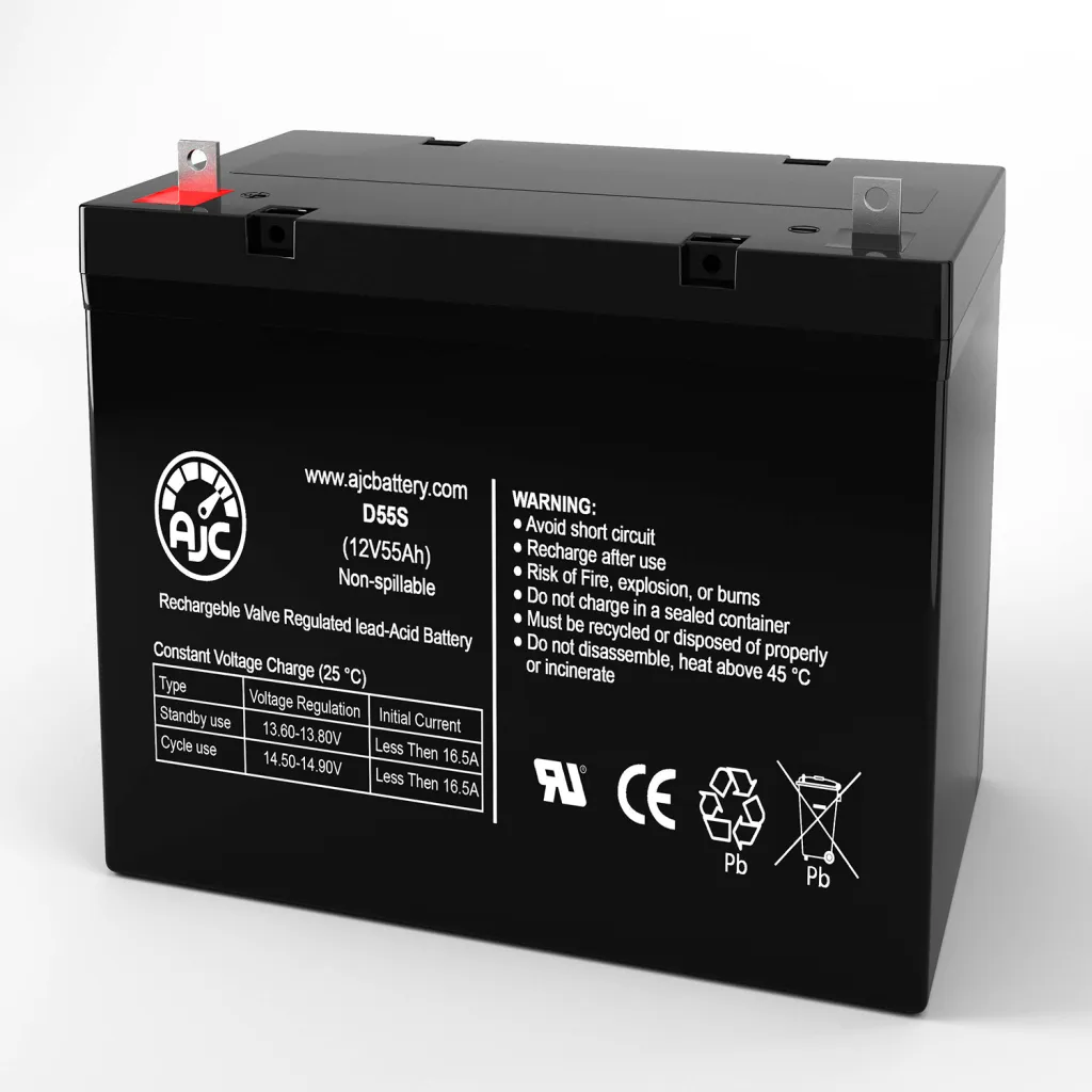 Ajc Pride Mobility Jazzy 600 Xl Mobility Scooter Replacement Battery 55ah 12v Nb