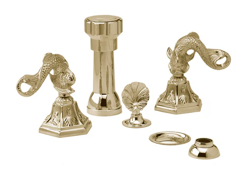 Dolphin Four Hole Bidet Set K4101 - Satin Gold