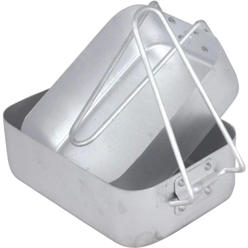 Mil-com Mess Tin Camping Cookware Set 2 Pieces Aluminium